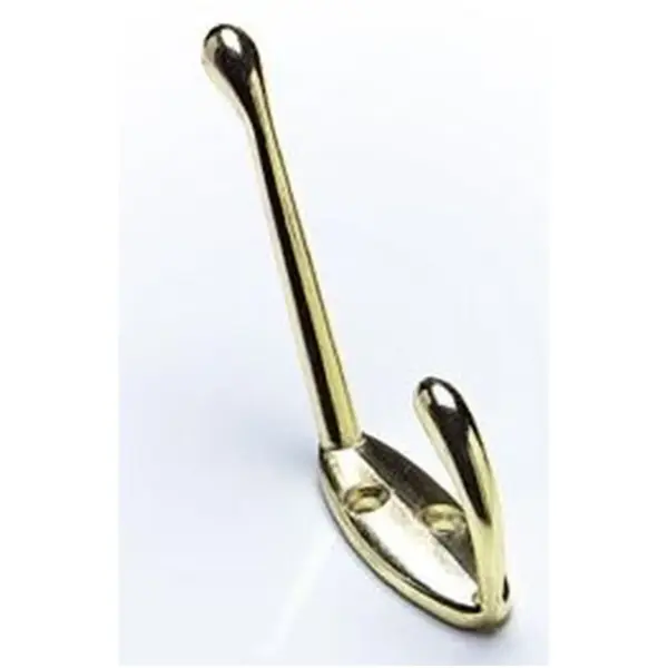 Hat & Coat Hooks Brassed 105mm - Pack of 2