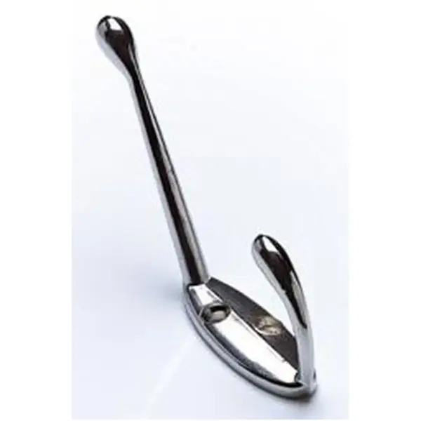 Hat & Coat Hooks Chromed 105mm - Pack of 2