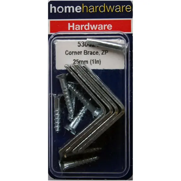 Home Hardware Corner Brace 25mm(1")  BZP