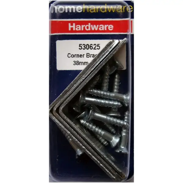 Home Hardware Corner Brace 38mm(1.5")  BZP