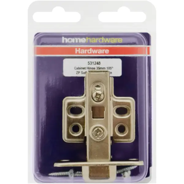 Soft Close Cabinet Hinge 35mm 110ø ZP - Slide-On