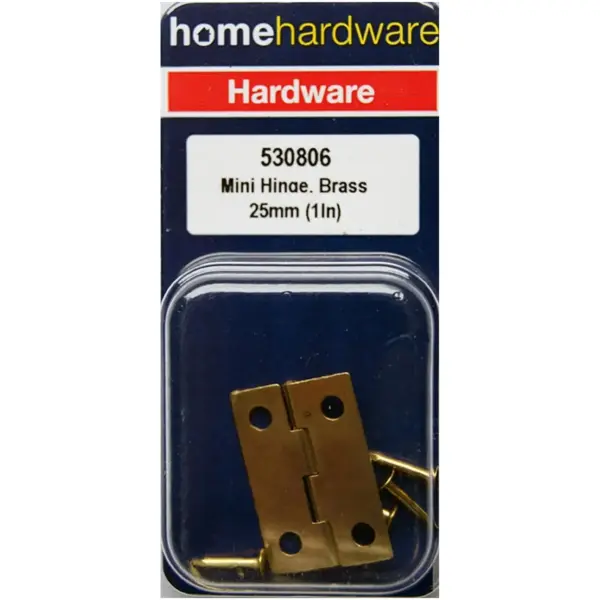 Home Hardware Mini Hinge Brass 25mm(1")