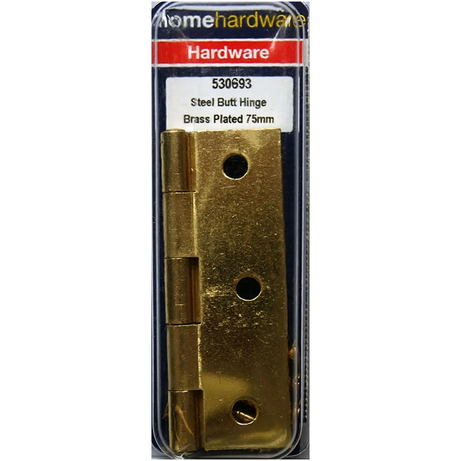Home Hardware Butt Hinge75mm(3")Brass Plated