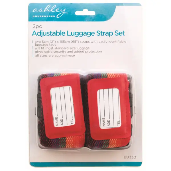 Blackspur 2pc Adjustable Luggage Strap Set
