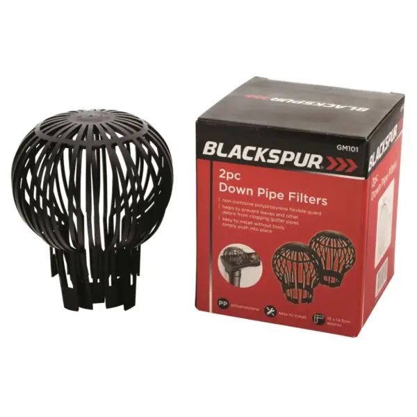 BLS0396 Blackspur Down Pipe Filters - Pack of 2