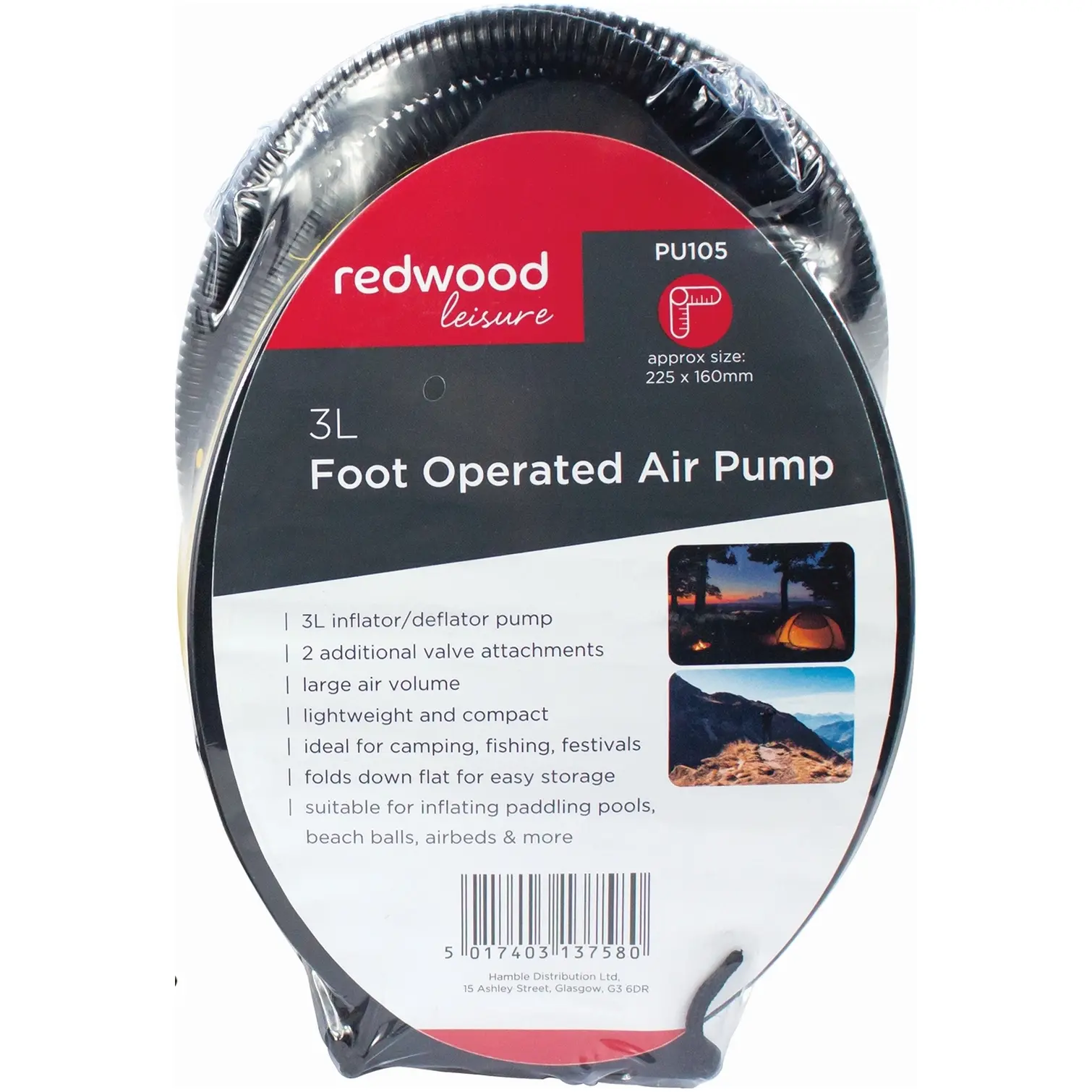 BLS0900_1 Foot Operated Air Pump 3 Litre