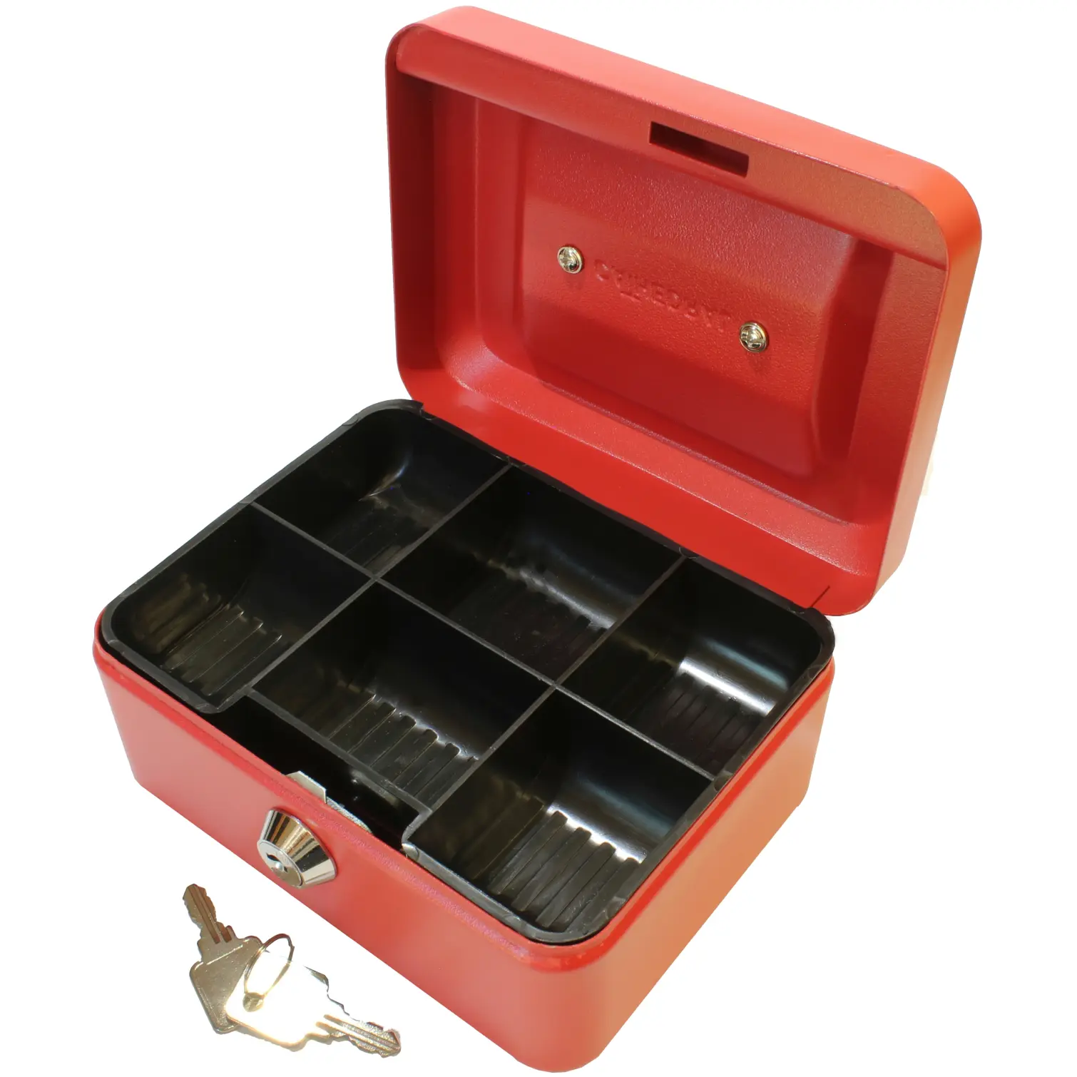 Cathedral Cash Box Red Width 152mm x Depth 115mm x Height 80mm