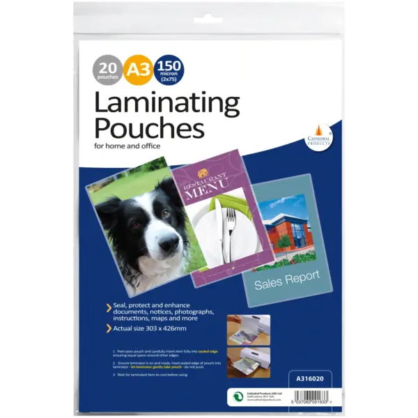 CDL0022 Cathedral Laminating Pouches pack of 20
