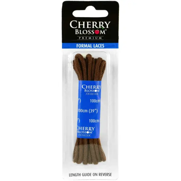 CHE0060 Cherry Blossom Laces Round Brown 100cm