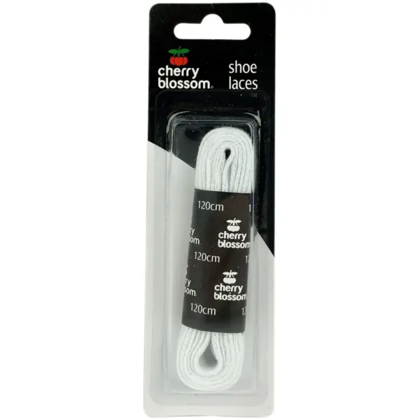 CHE0061 Cherry Blossom Laces Flat White 120cm