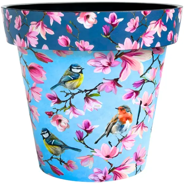 CKW0022 Creekwood Zest Pot Watercolour Birds 30cm