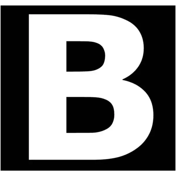 Wheelie Bin Sticker Letter B Pack of 3