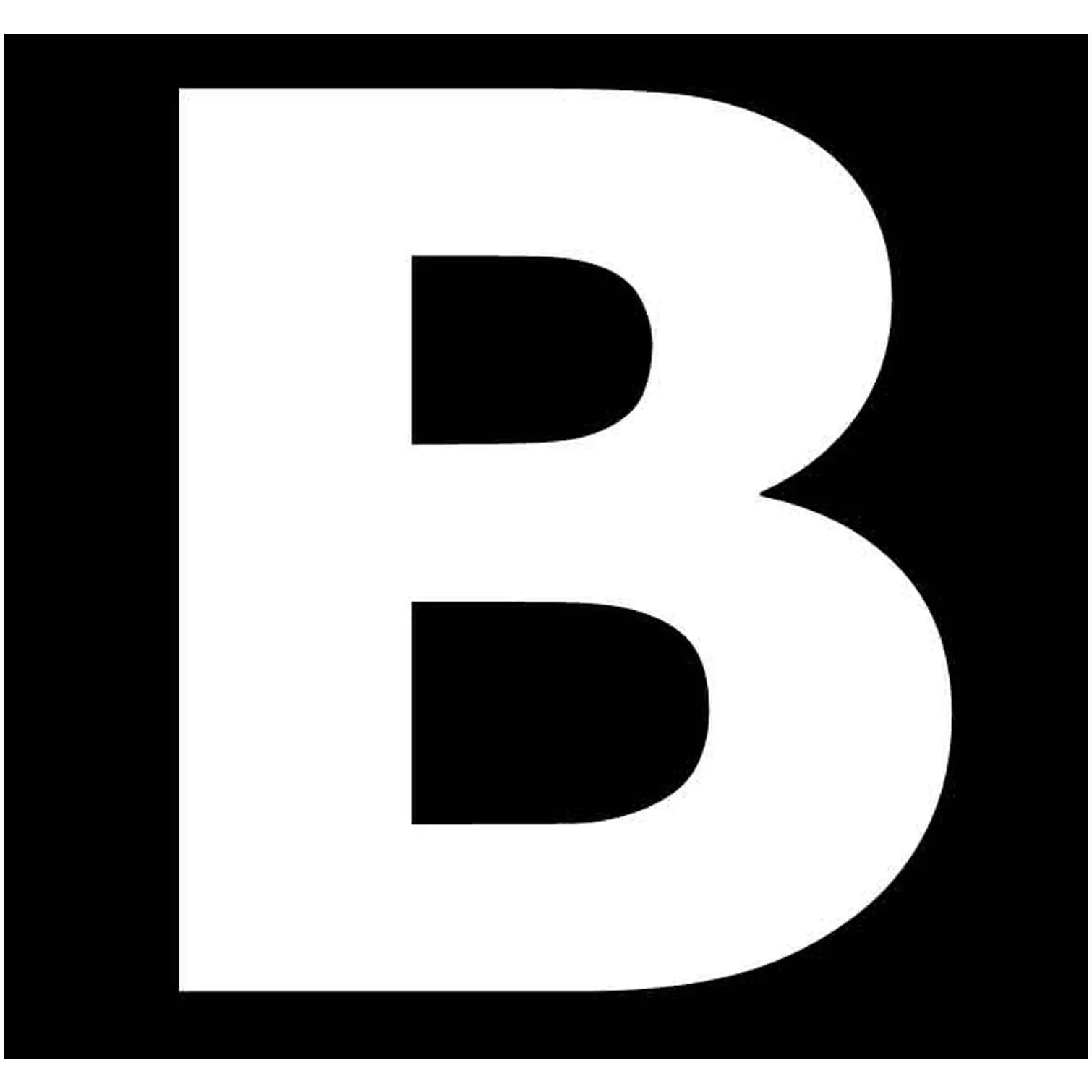Wheelie Bin Sticker Letter B Pack of 3
