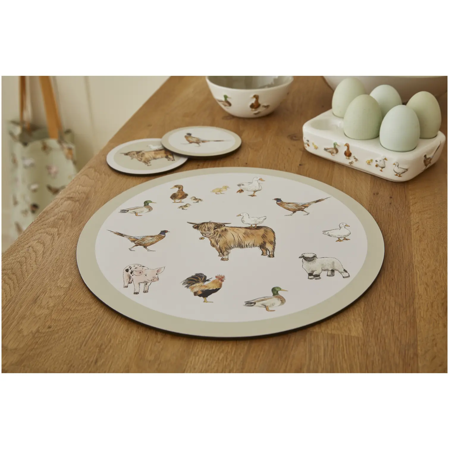 Cooksmart Buttercup Farm Coasters Round 4 Pack