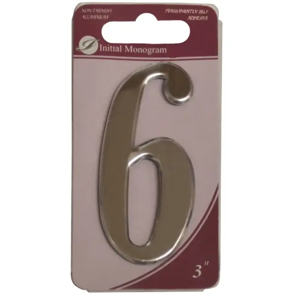 Aluminium 75mm(3") Numeral No.6