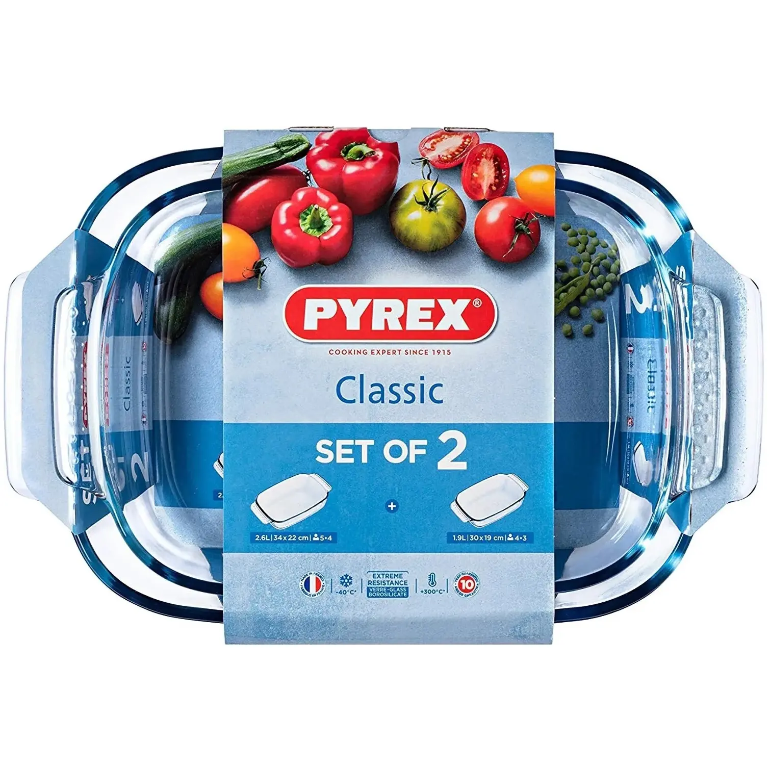 COR0103 Pyrex Classic Medium Roast Set 30cm x 23cm & 35cm x 23cm