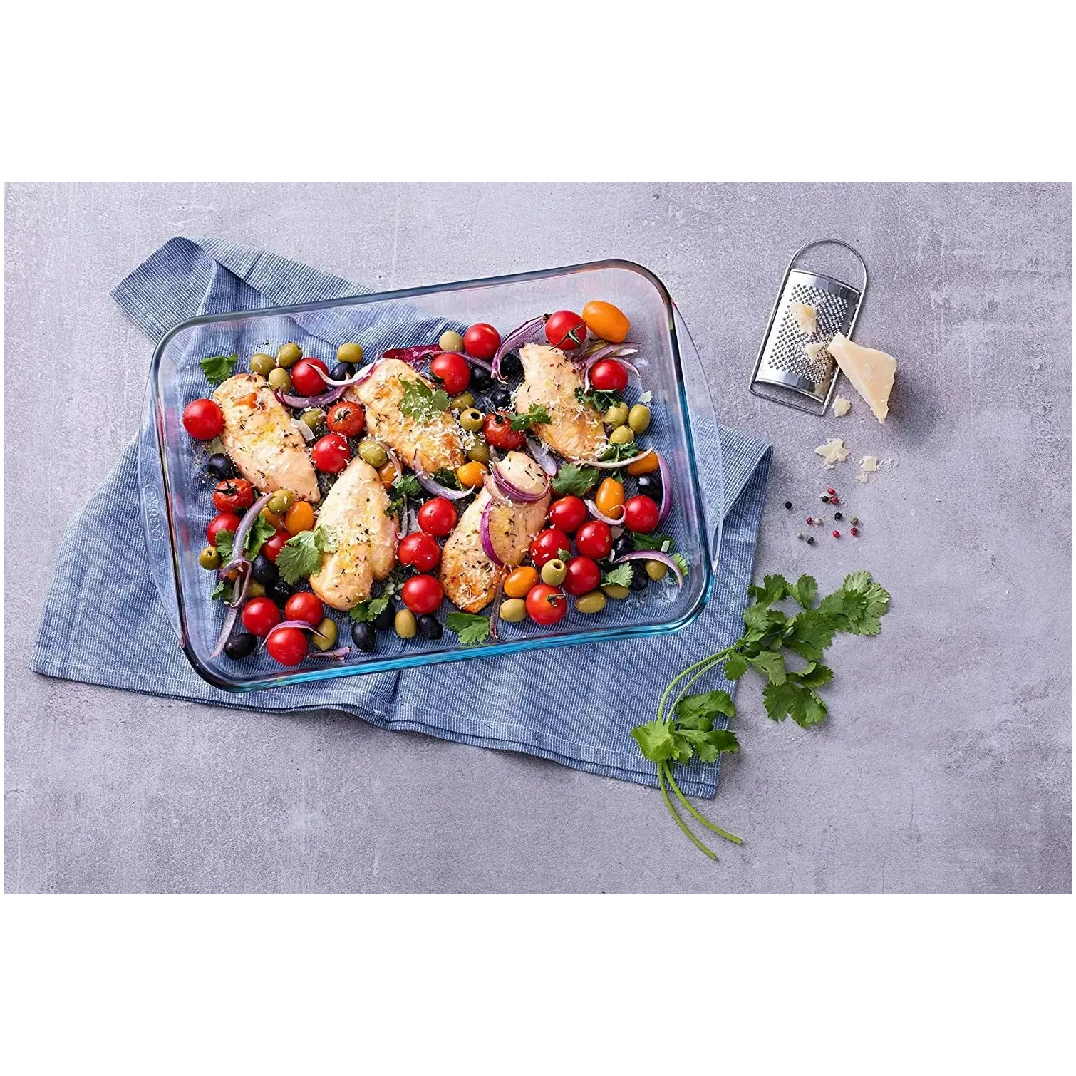 Pyrex Essentials Rectangular Roaster Set 2 Piece