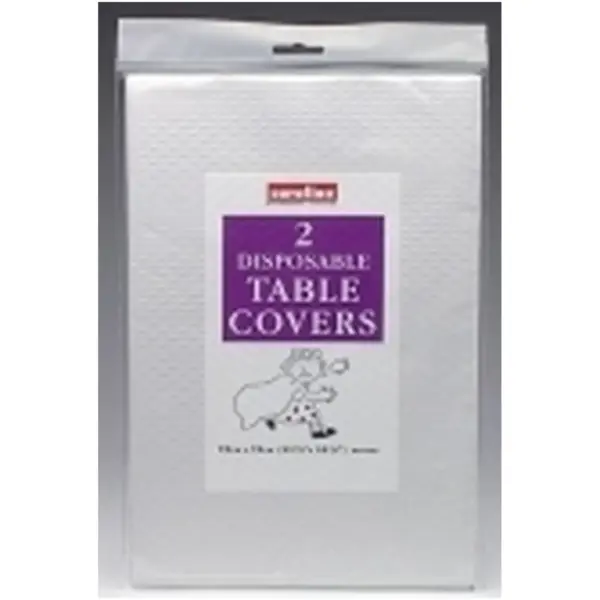 Caroline Table Covers White Pk of 2
