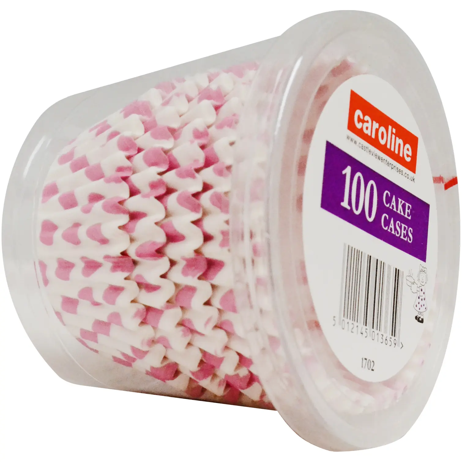 Caroline Cake Cases Pink Spot Pk of 100