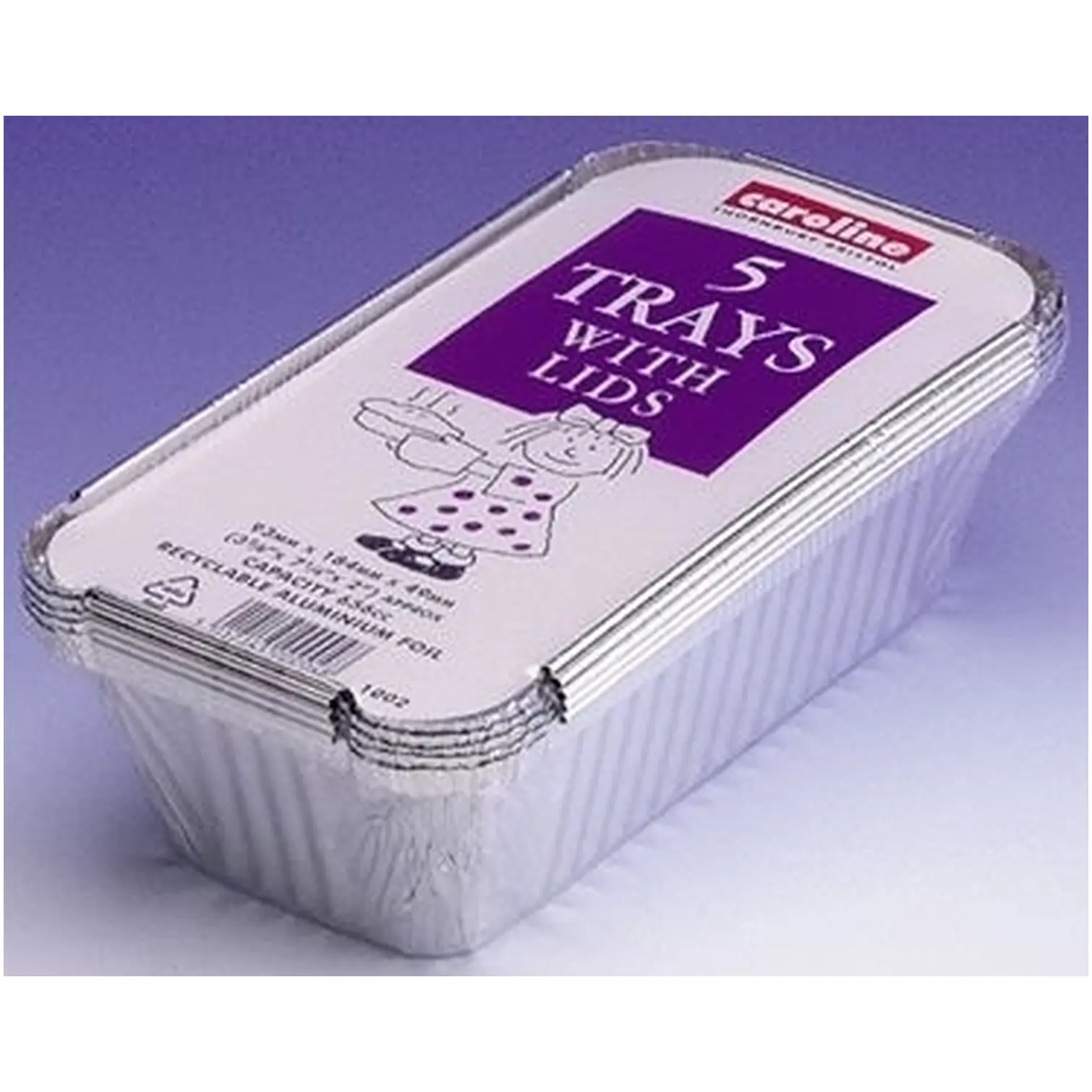 Caroline 23oz Foil Tray with Lids 6Pk