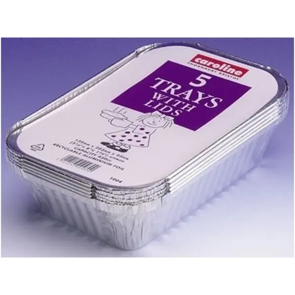 Caroline 30oz Foil Tray with Lids Pk of 4