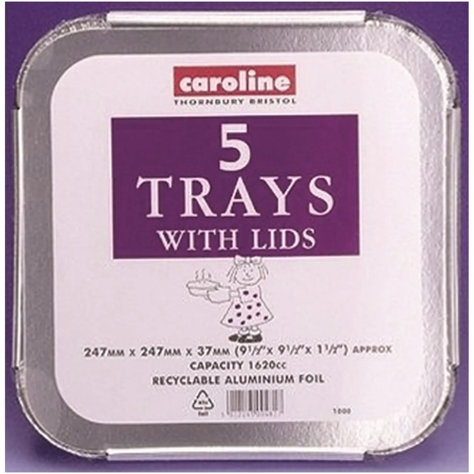 Caroline 60oz Foil Tray 239x239x35mm Pk of 5