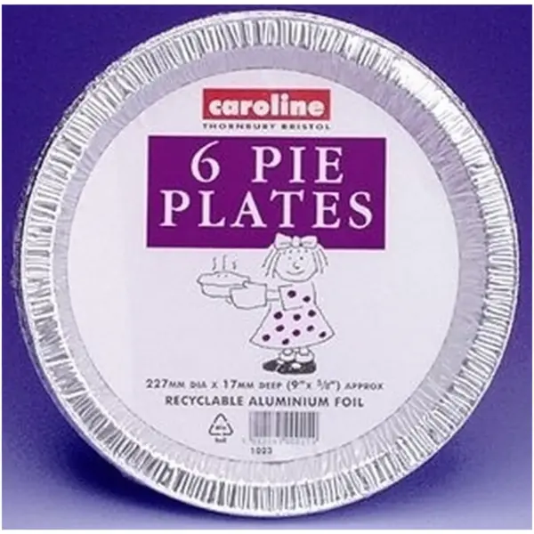 Caroline 23cm(9") Foil Deep Pie Plates Pk of 6