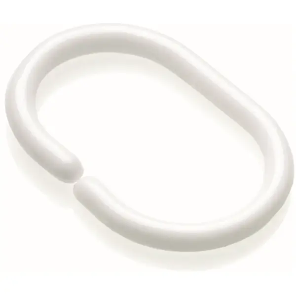 Croydex White C Type Shower Rings Pk of 12