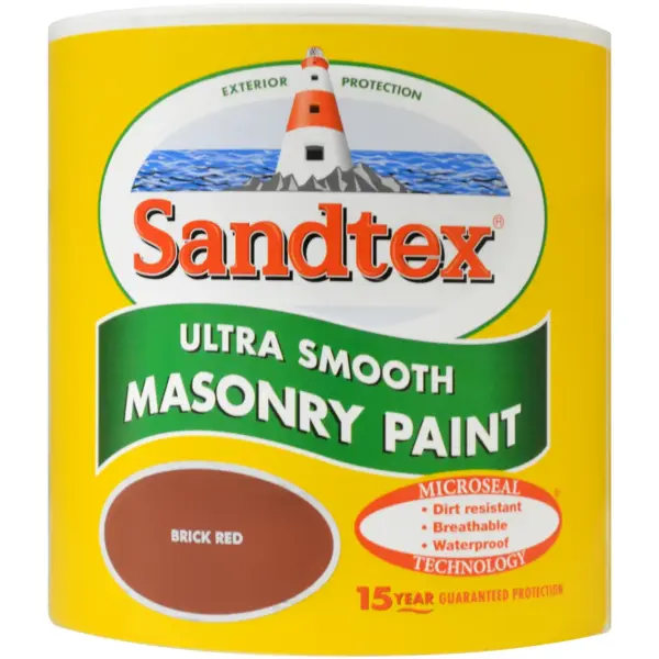 Sandtex Ulta Smooth Masonry Paint 1 Litre - Brick Red