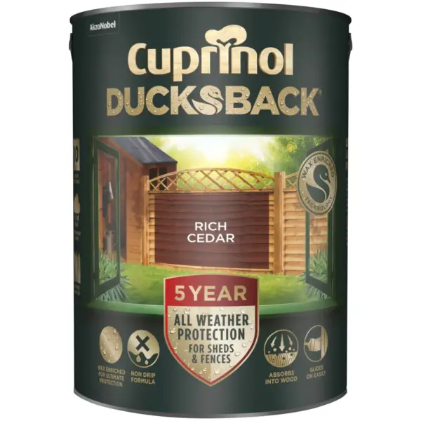 CUP0036 Cuprinol Ducksback Rich Cedar 5 Litre