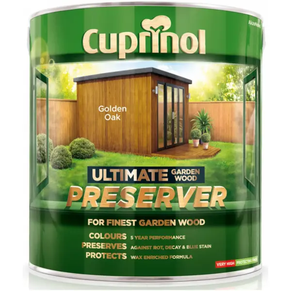 Cuprinol Ultimate Garden Wood Preserver Golden Oak 4Ltr