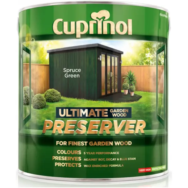 Cuprinol Ultimate Garden Wood Preserver Spruce Green 4Ltr