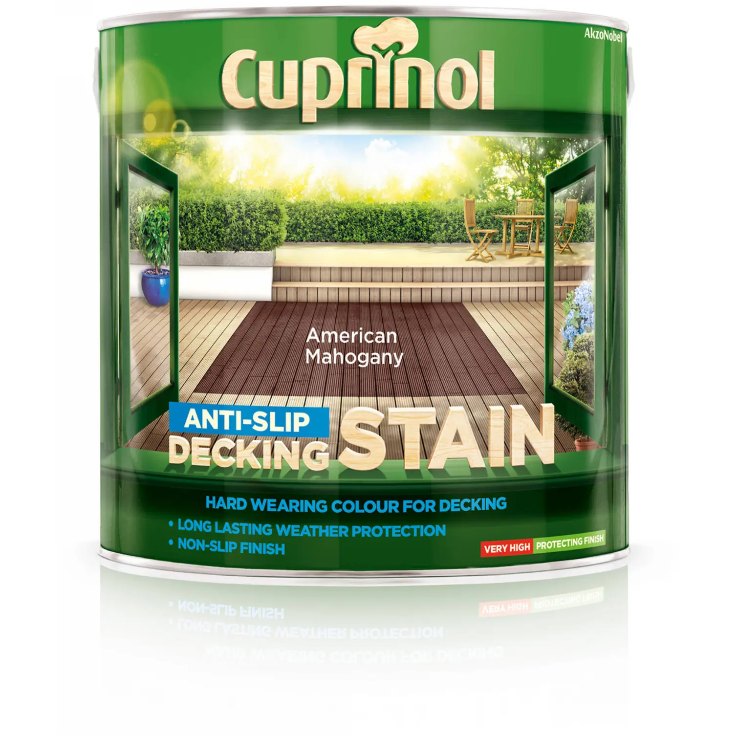 Cuprinol Anti-Slip Decking Stain American Mahogany 2.5Ltr