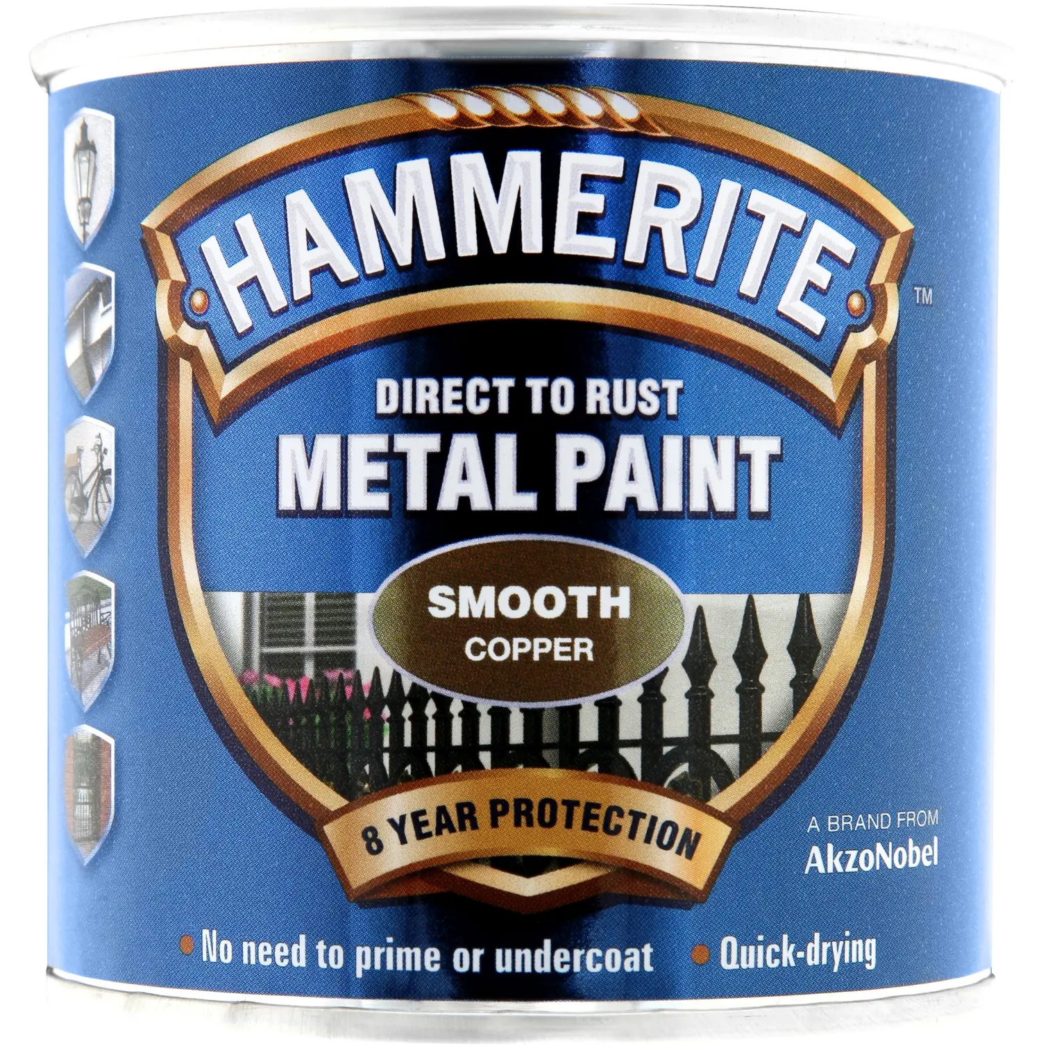 Hammerite Direct To Rust Metal Paint Smooth Copper 250ml