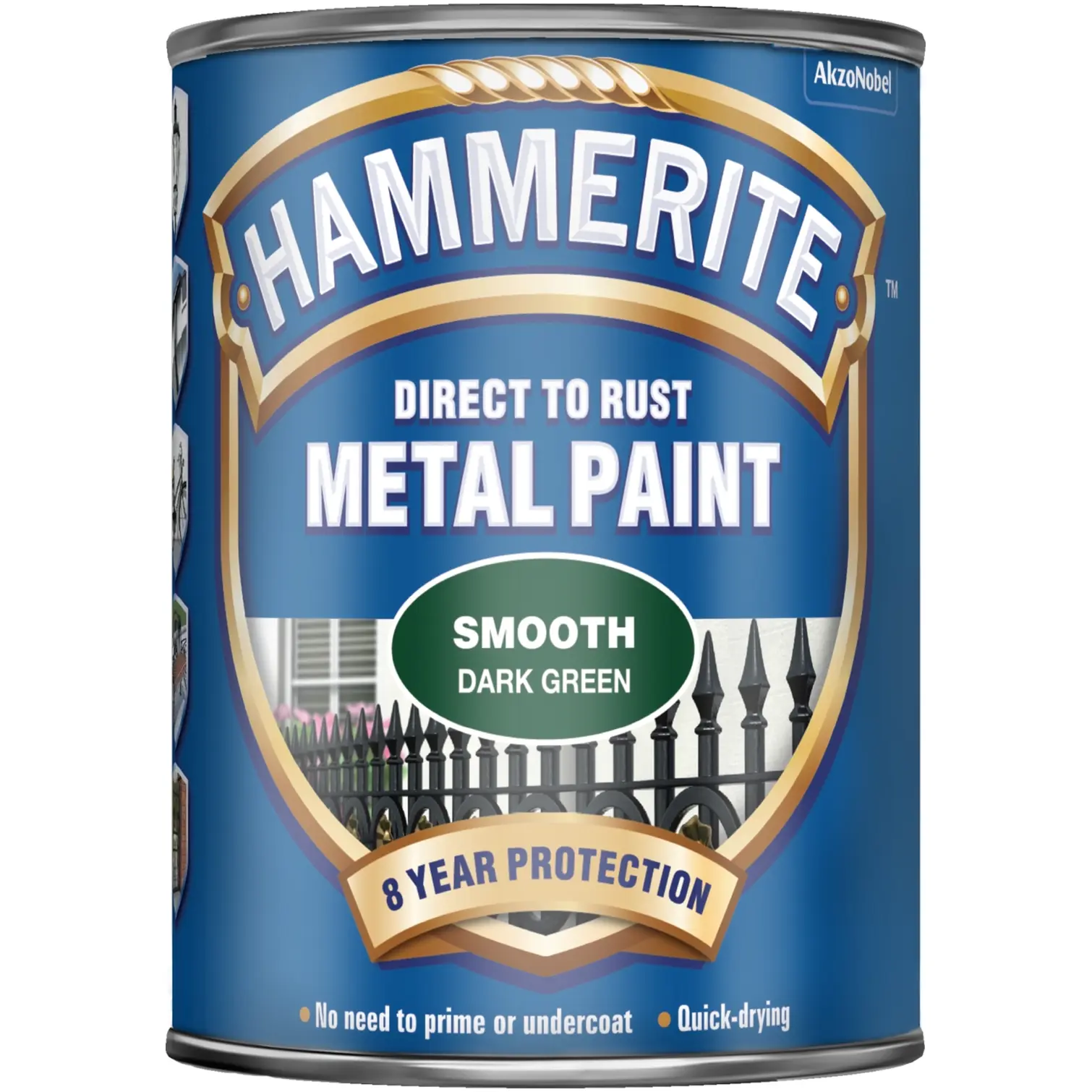 Hammerite Direct to Rust Metal Paint Smooth Dark Green 750ml