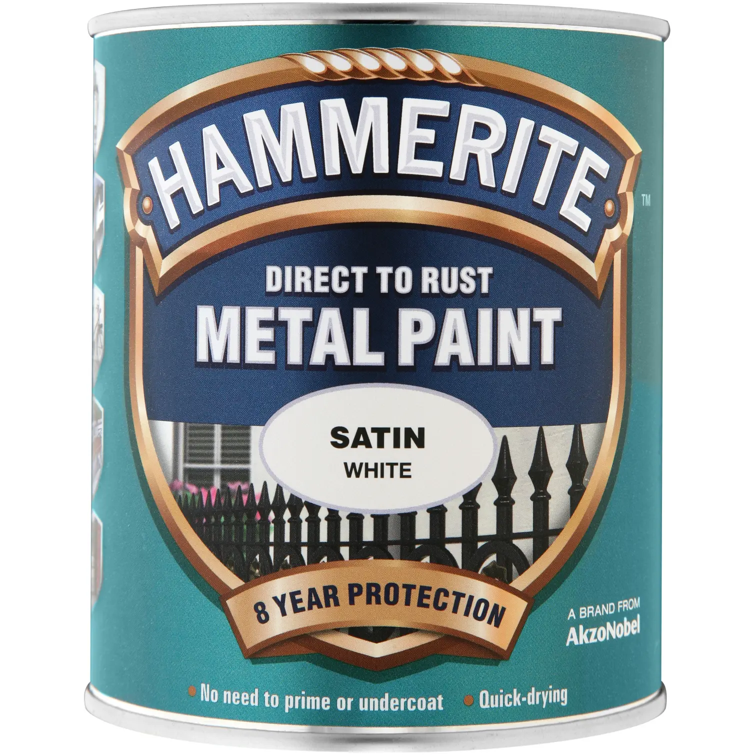 Hammerite Direct to Rust Metal Paint Satin White 750ml