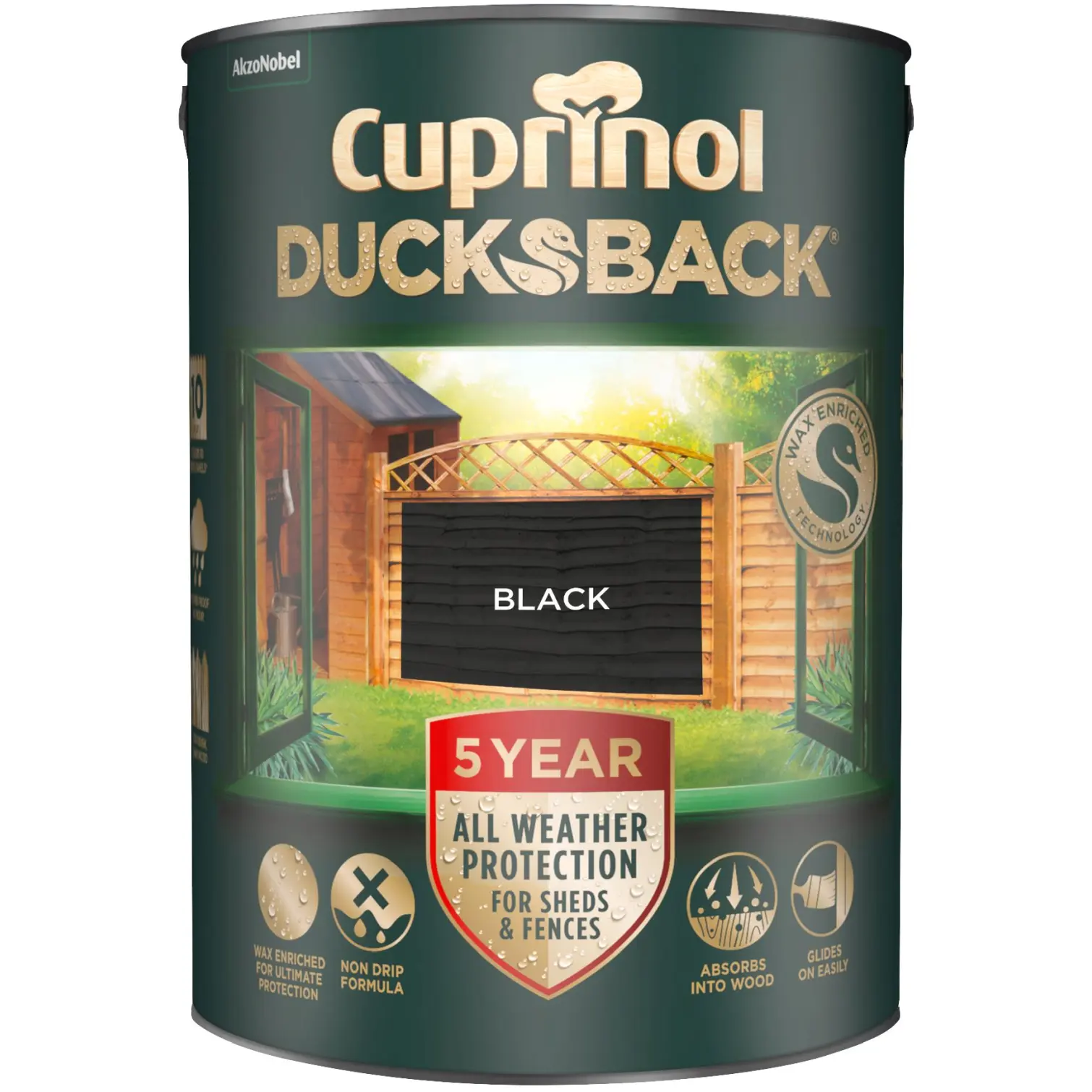 Cuprinol Ducksback Black shed and fence treatment Ayrshire