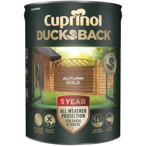 CUP7618 Cuprinol Ducksback Autumn Gold 5Ltr