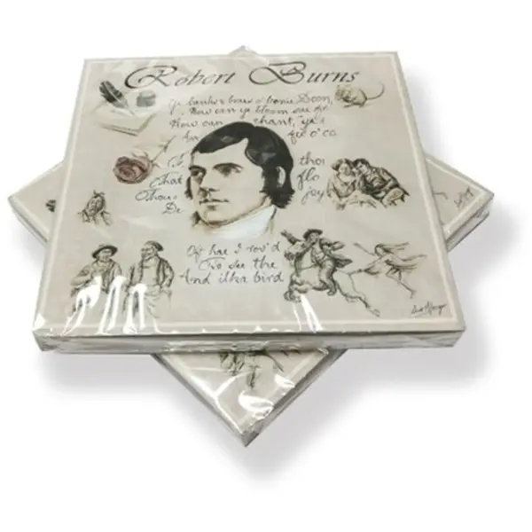 D&C Robert Burns Paper Napkins 20 Pack 3 Ply