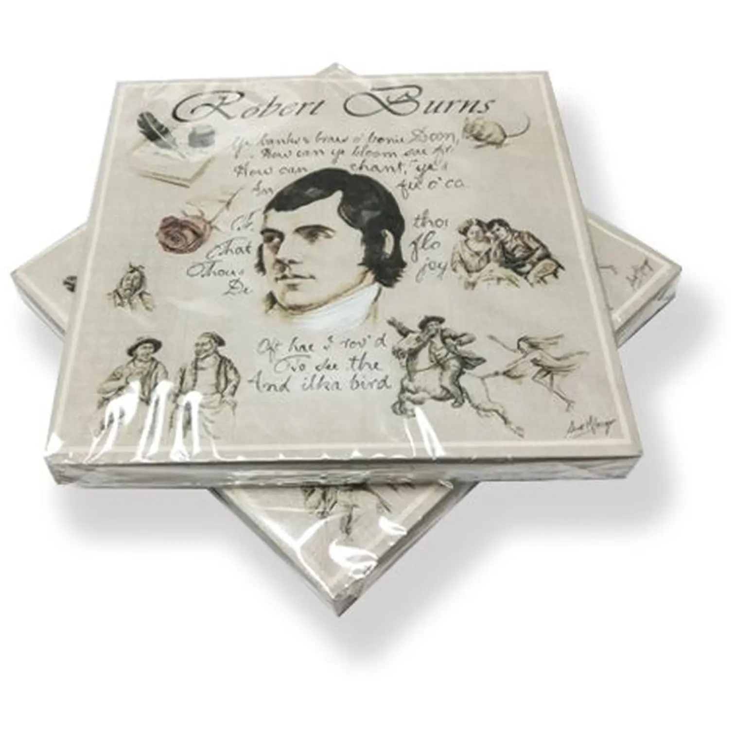 D&C Robert Burns Paper Napkins 20 Pack 3 Ply