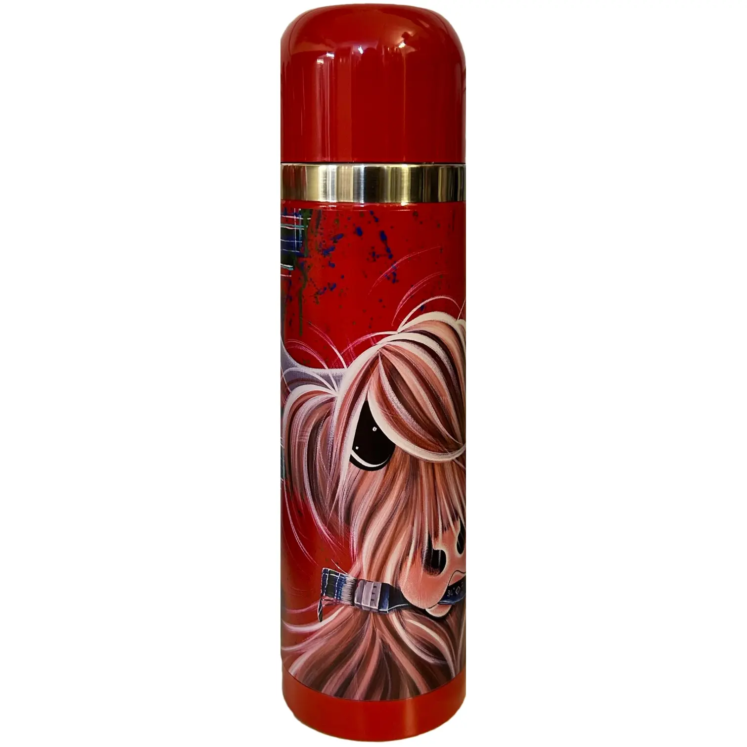 D&C Supplies McMoo Tartan Thermos Flask 500ml