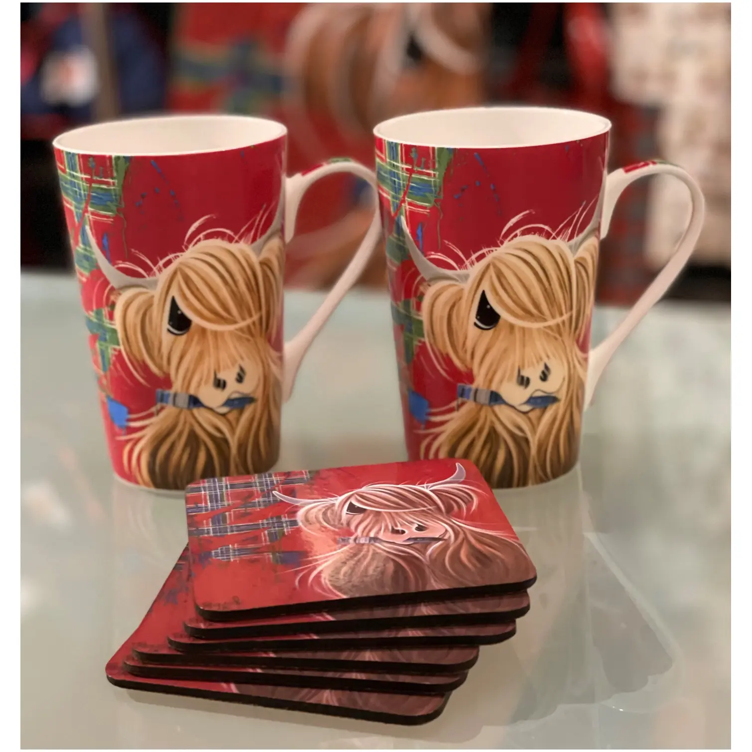 DCS0112_3 McMoo Tartan Paint Large Mug