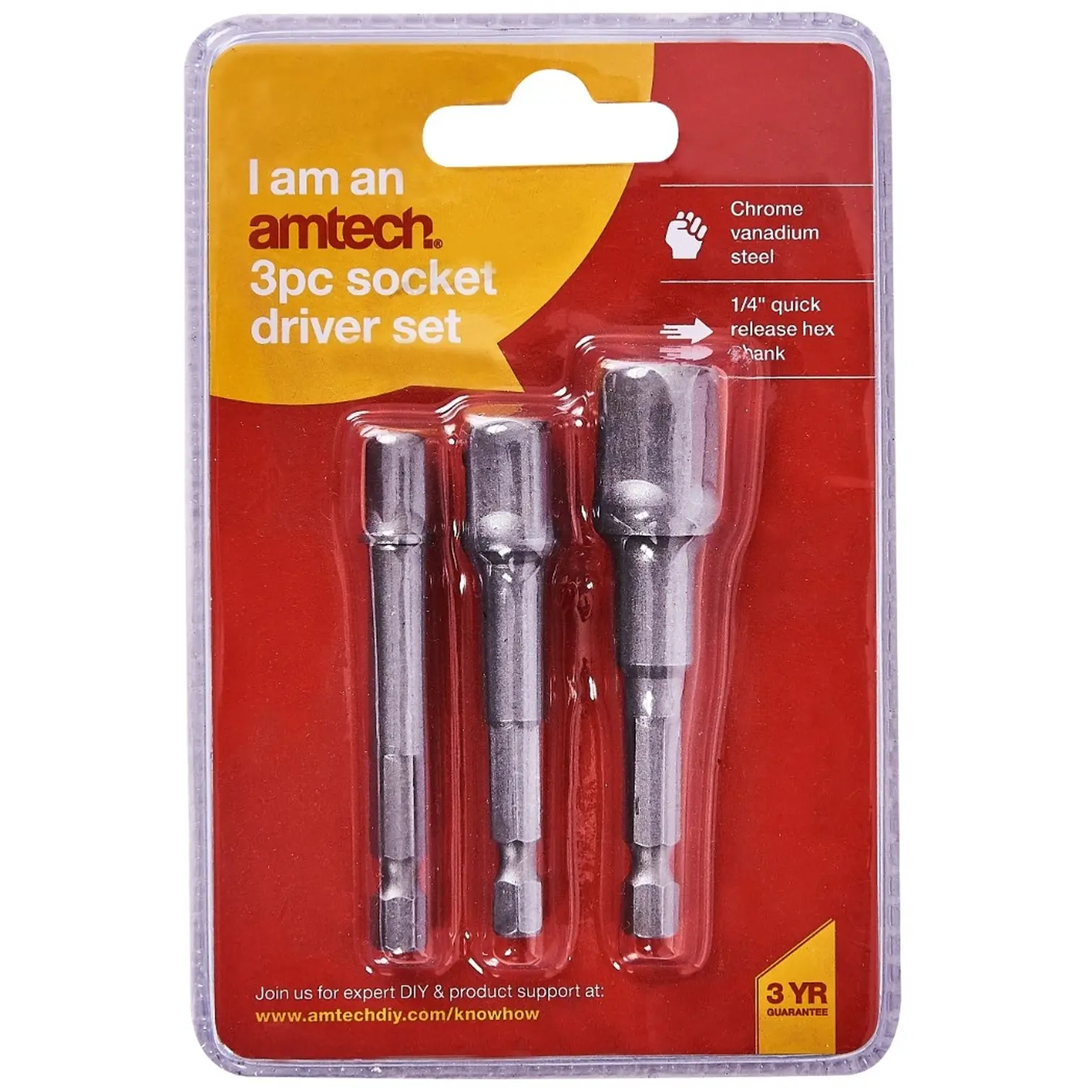 Am-Tech  3 Pce Socket Adaptor Set