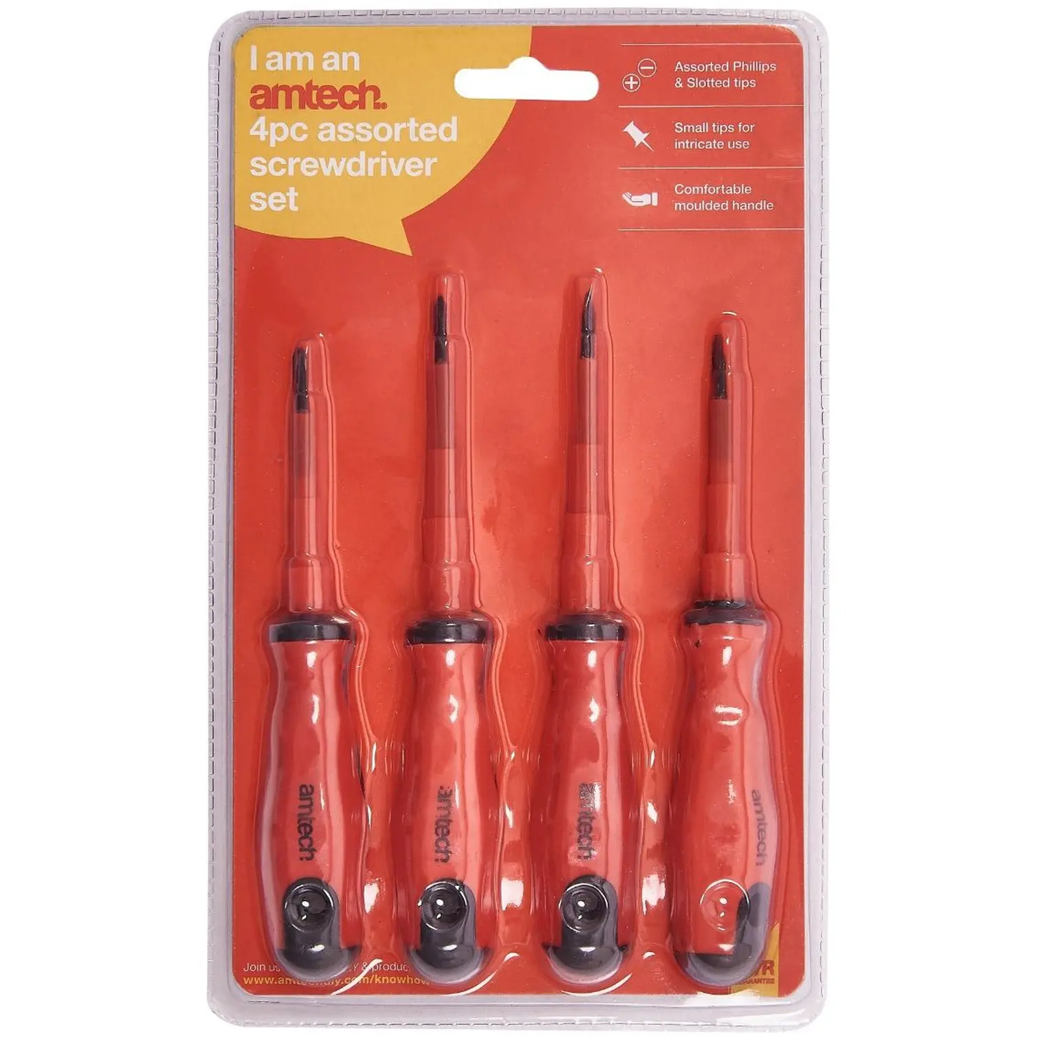 Amtech 4pc Screwdriver Set