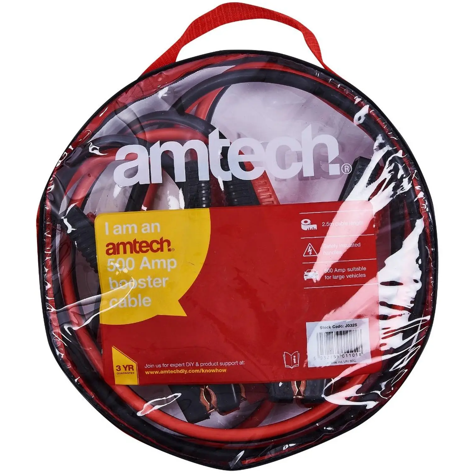 Amtech 500amp Jump Leads 2.5m