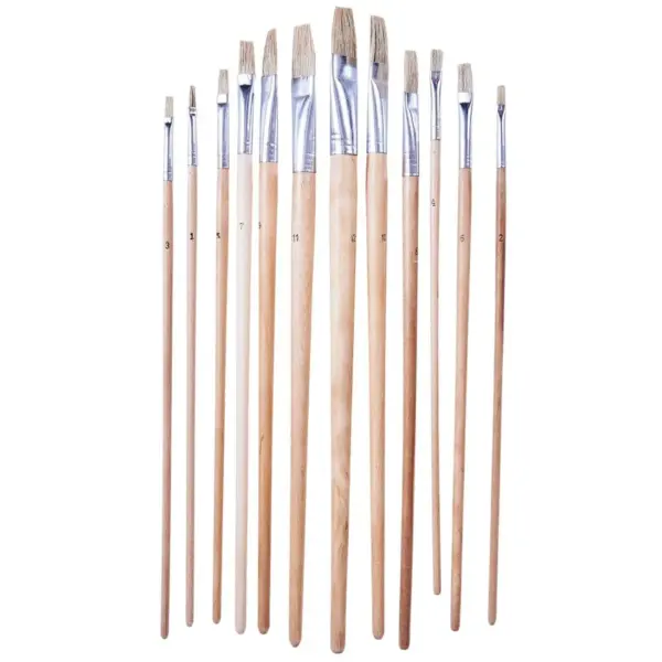 Amtech Flat Fitch Brushes Pack of 12