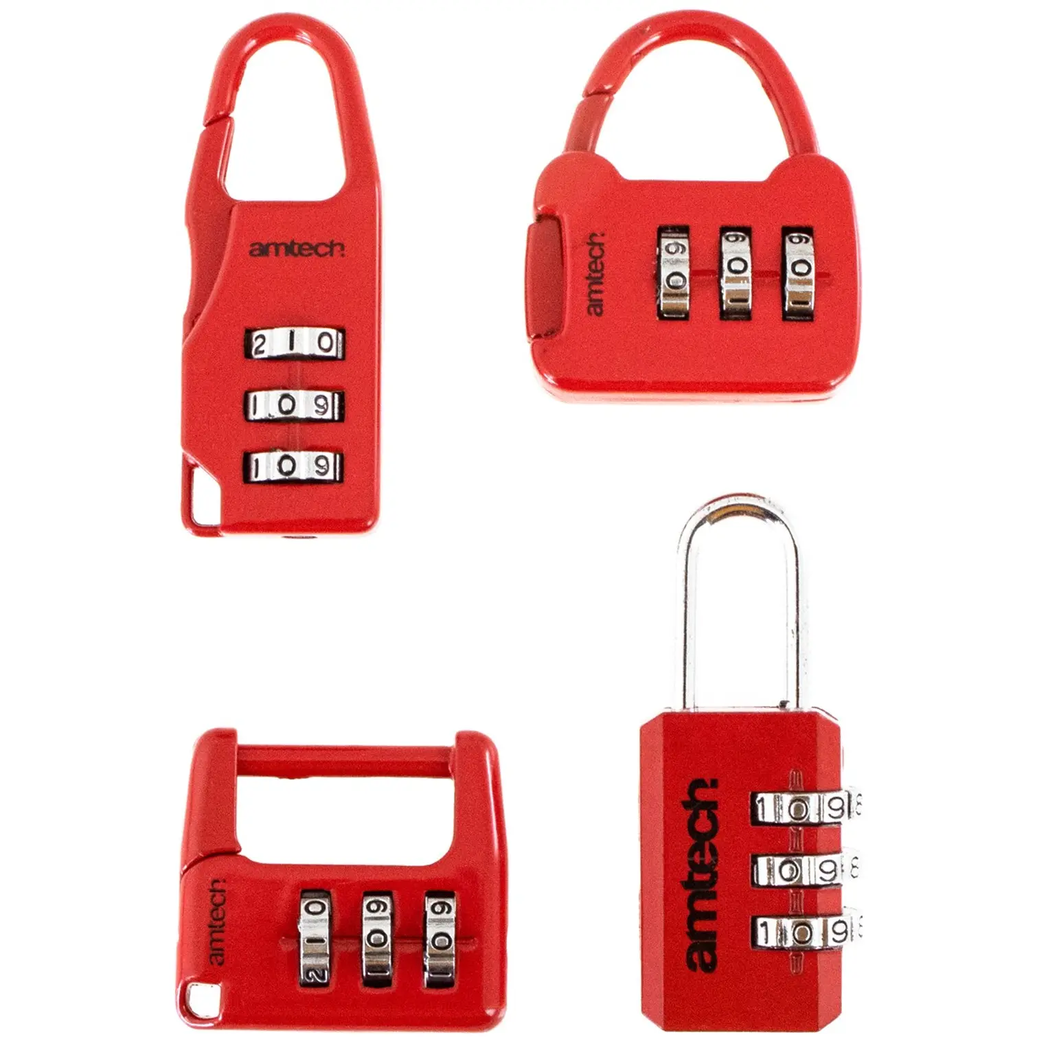 AmTech Combination Padlock Set of 4