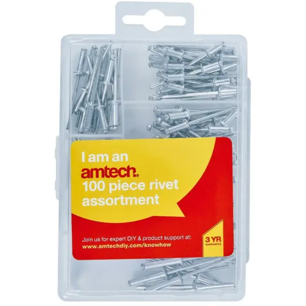 DKT0138 Amtech 100pc Assorted Rivets