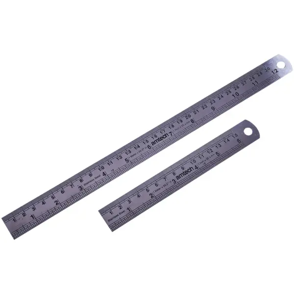 Amtech Set of 2 Steel Rules