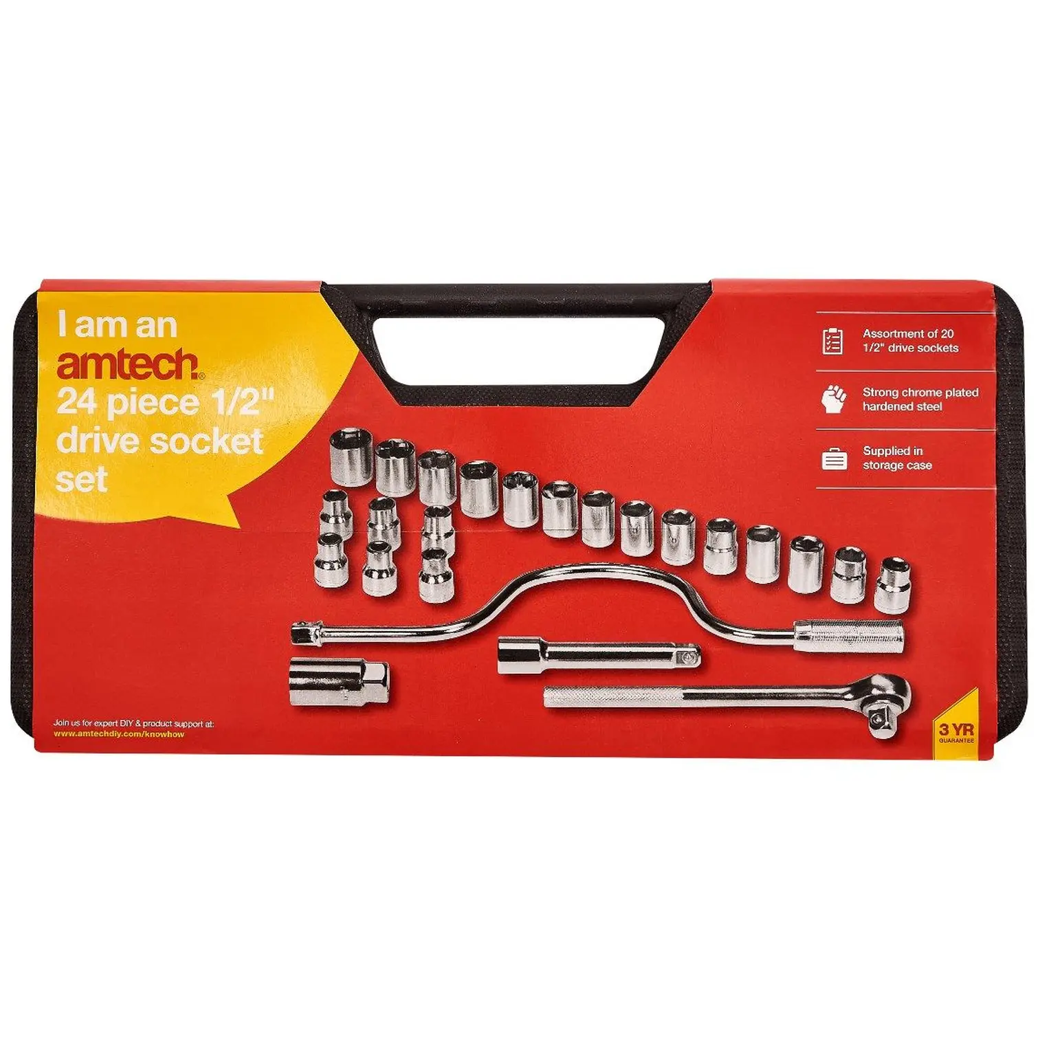 Amtech 24pc Socket Set 12mm( 1/2")